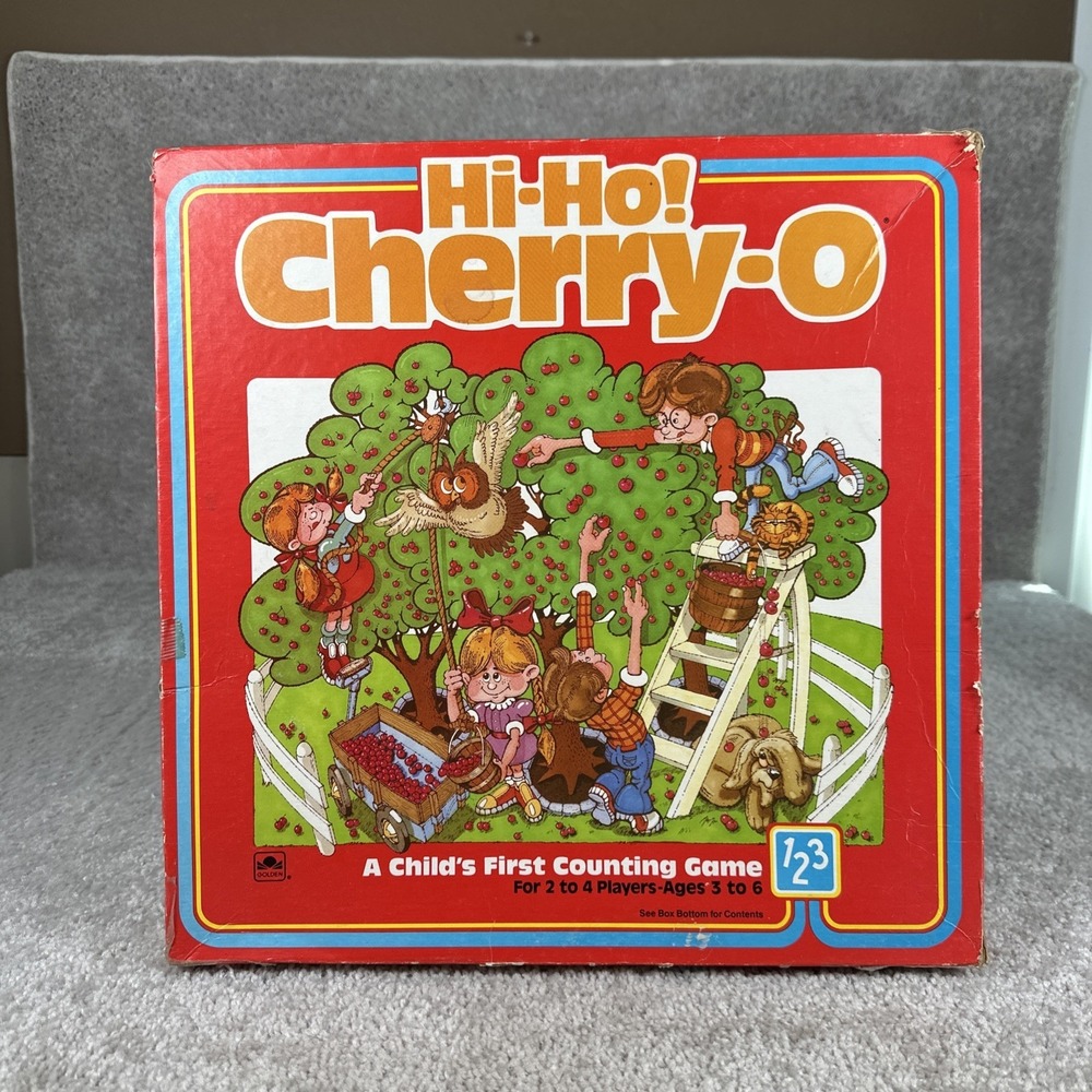 Vintage 1985 - Hi Ho! Cherry-O Kids Counting Game by Golden NEARLY Complete